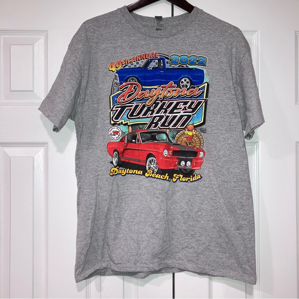 49th Annual Daytona Florida Turkey Run 2022 Gray T-Shirt Large